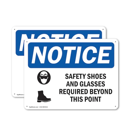 Signmission 12 in Height, 18 in Width, Plastic, Rectangle OS-2PACK-NS-P-1218-L-18215